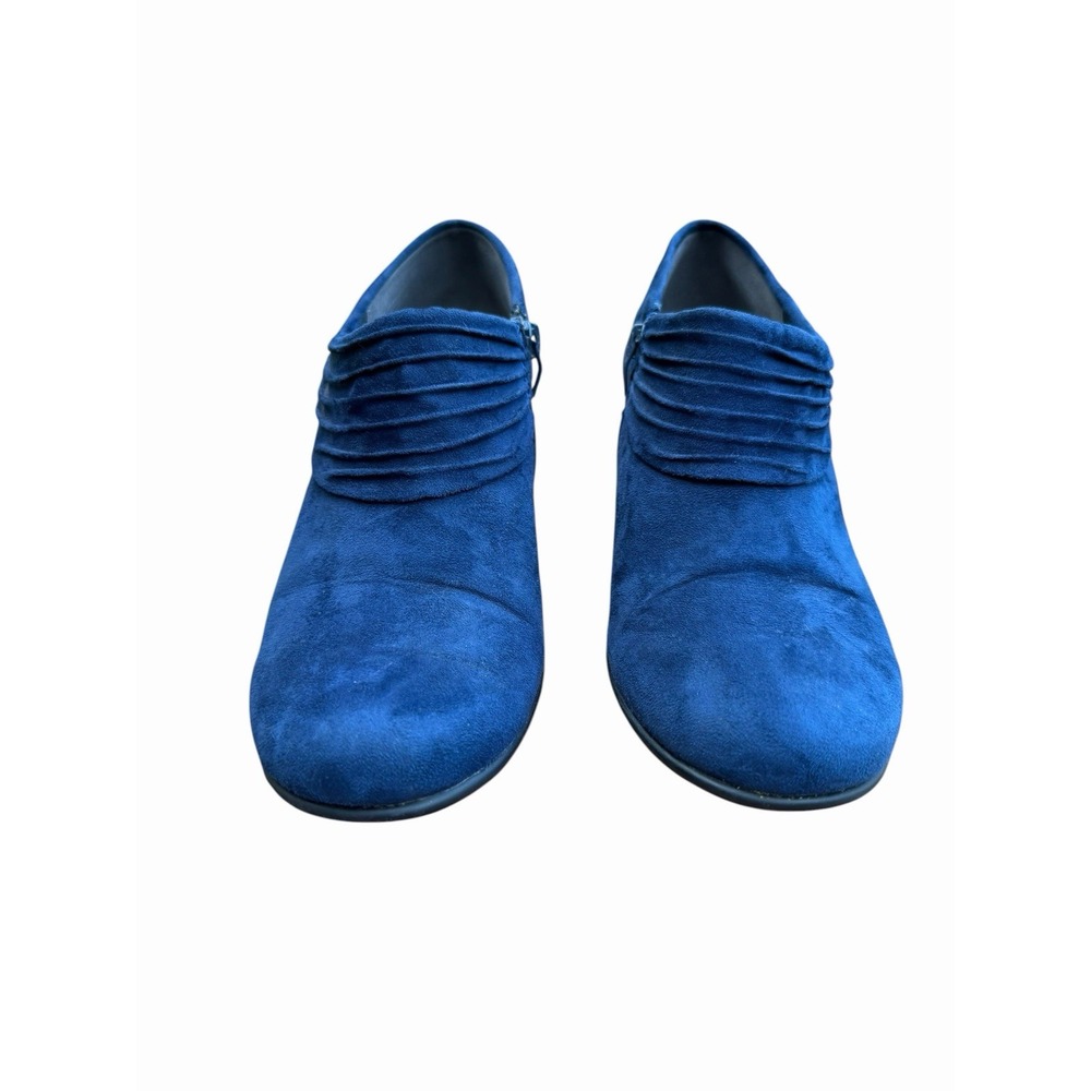 Aerosoles Heelrest Starring Role Shoes Booties Suede Leather Blue Women Size 10M - Picture 2 of 16